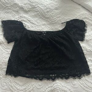 Express lace crop top